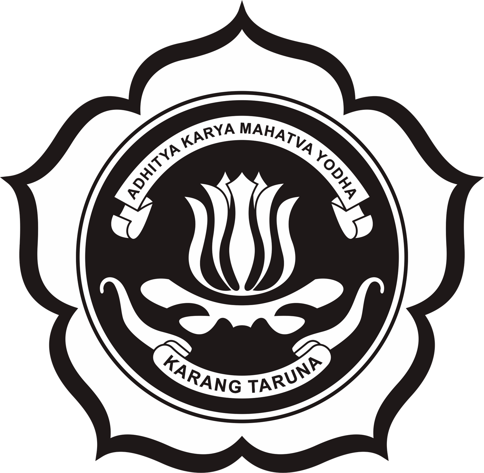Logo Karang Taruna – Hitam  Karang Taruna Berprestasi